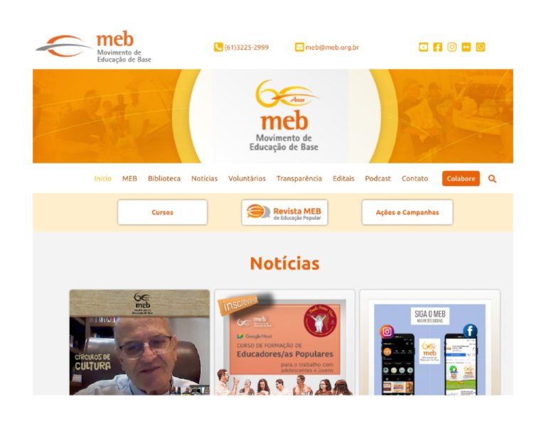 MEB lança seu novo website