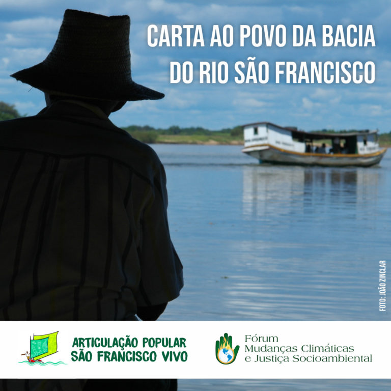 Carta convida ribeirinhos a responderem quais são os direitos do Rio São Francisco